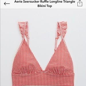 Aerie Ruffle Longline Bikini Top